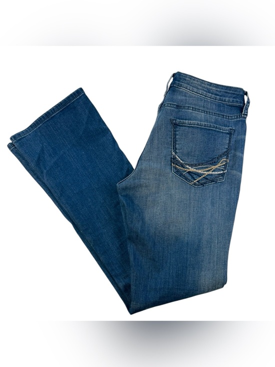 Decree Denim - Decree Women's Dark Blue Flare Jeans with Embroidered Back Pocket